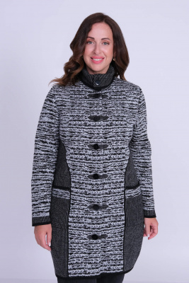 Кардиган К 1325/черно-белый