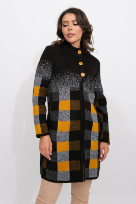 Кардиган К 675 ст/горчичный микс Кардиган К 675 ст/горчичный микс