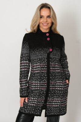 Кардиган В 1742 ст/черно-ягодный