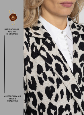 Жакет Д 3303/1 черно-бежевый