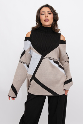 Джемпер М 3309/бежевый Джемпер М 3309/бежевый