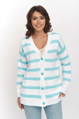 Жакет Д 3262/бело-мятный Жакет Д 3262/бело-мятный