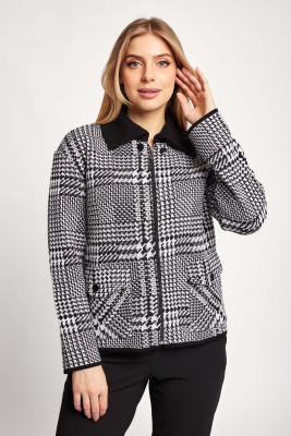 Жакет Д 2991/черно-белый Жакет Д 2991/черно-белый