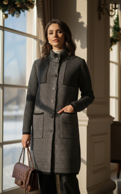 Кардиган С 2064/кофейный микс