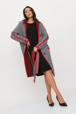Кардиган Д 2867/черно-красный Кардиган Д 2867/черно-красный