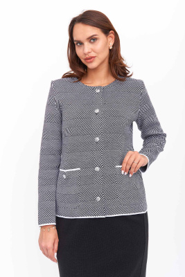 Жакет Д 3155/черно-белый Жакет Д 3155/черно-белый