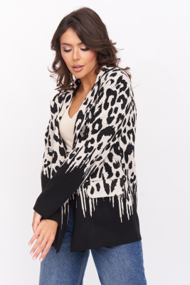 Жакет Д 3303/черно-бежевый