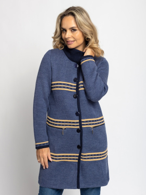 Кардиган В 1617/джинсовый микс