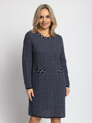 Платье Д 2642/т.синий