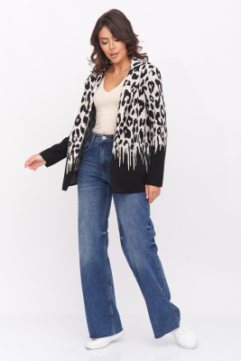 Жакет Д 3303/1 черно-бежевый