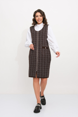 Платье Д 3481 дл/шоколад Платье Д 3481 дл/шоколад